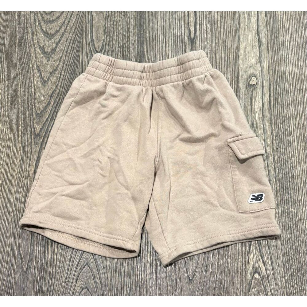 New Balance Youth Boys Activewear Sweatshorts Elastic Waist Pull-On Tan Size 10